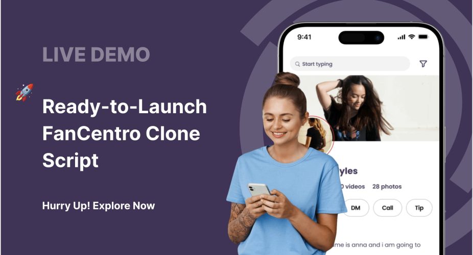 Live demo of FanCentro clone script