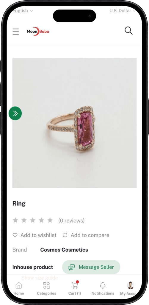 alibaba clone product listing screen
