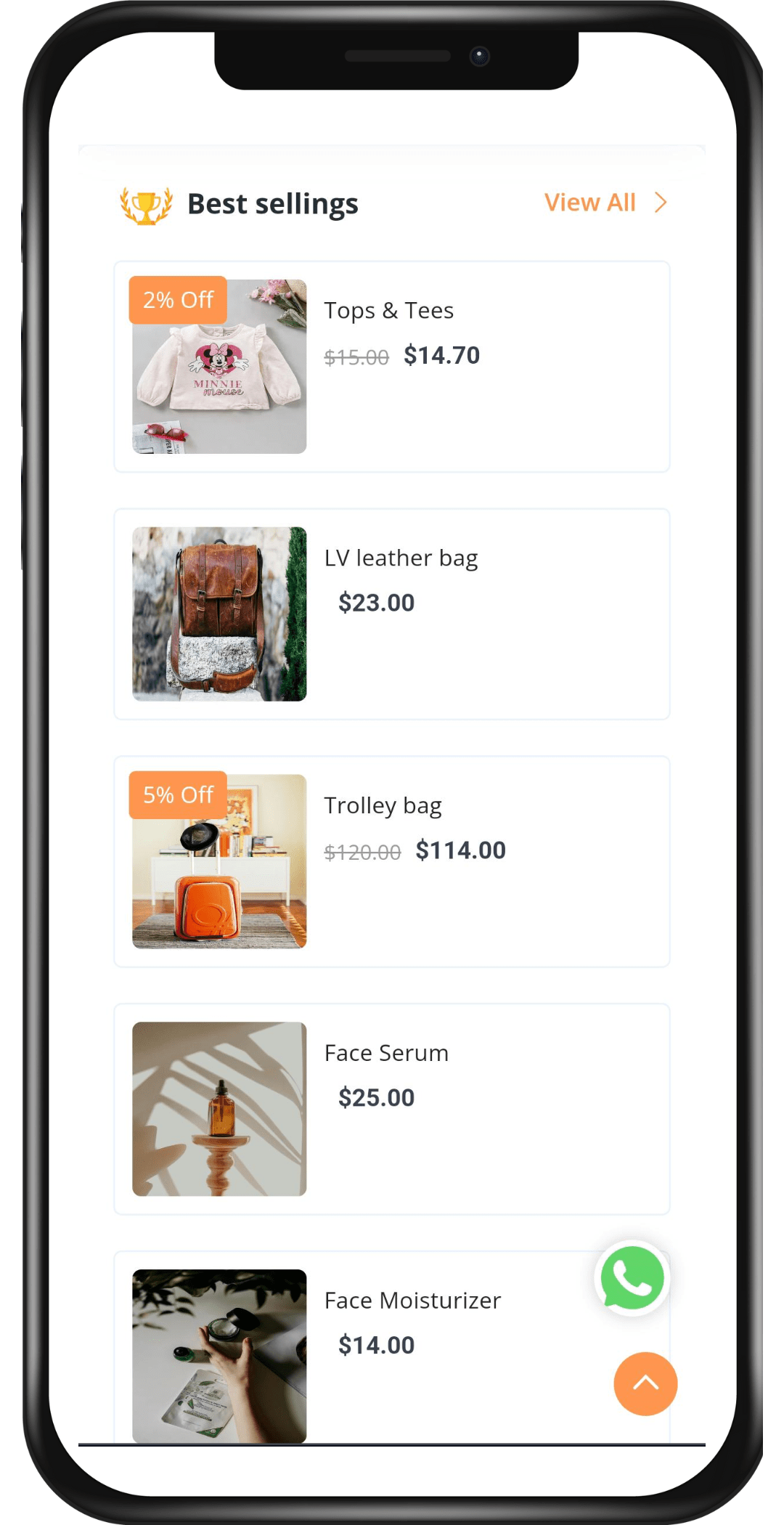 Amazon clone best selling product screen