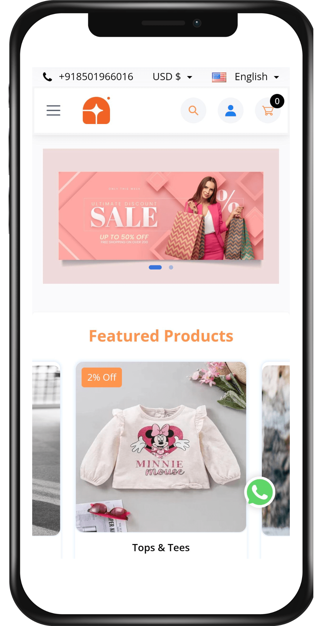 Amazon Clone Home screen