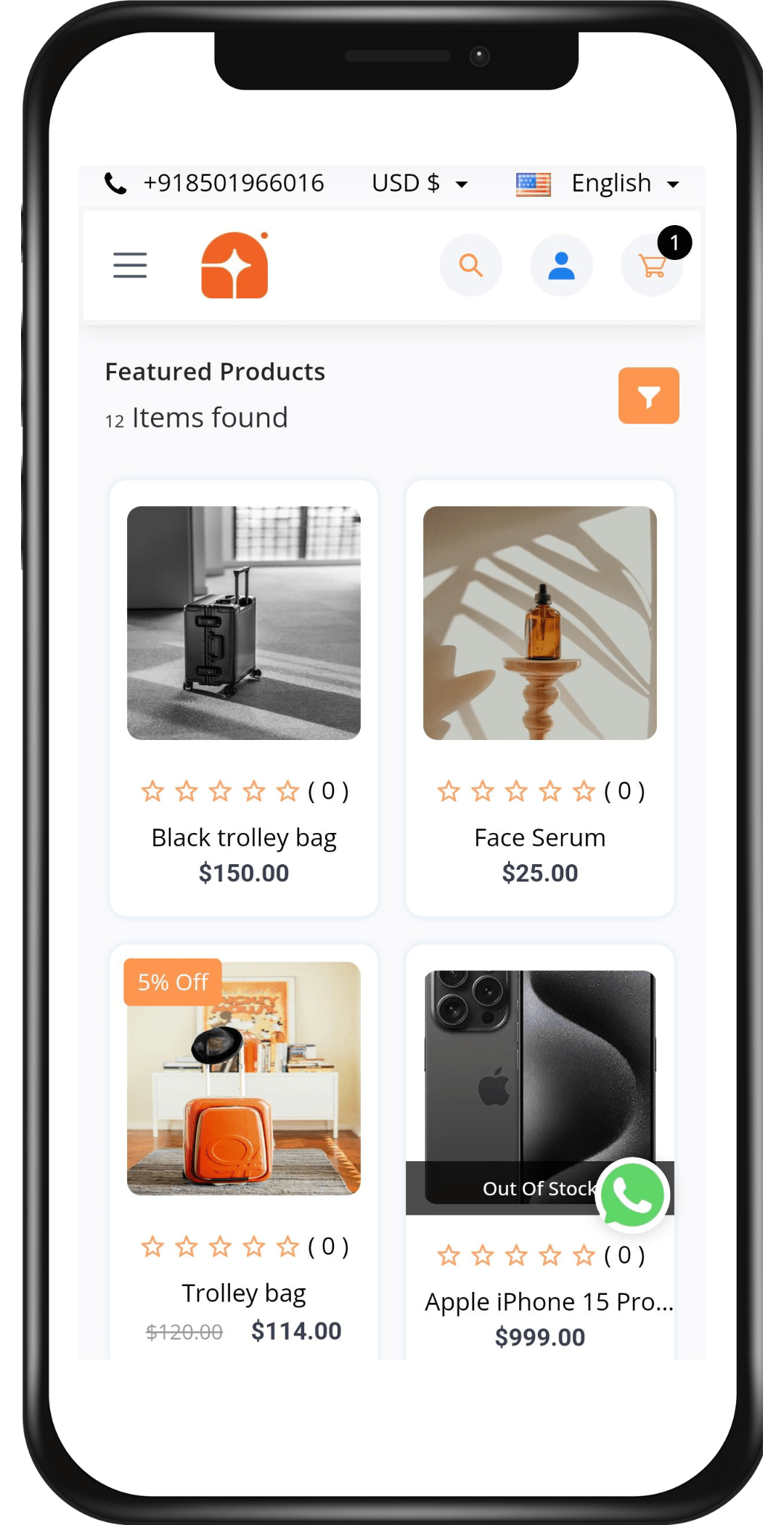 Amazon clone multi featured product screen
