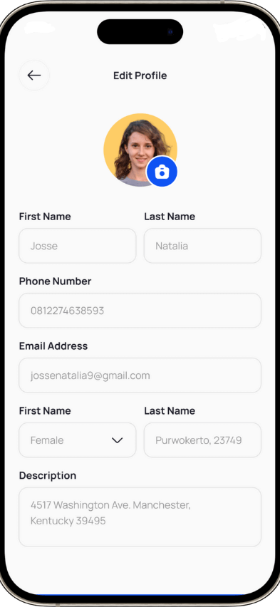 Boat Rental Script profile screen