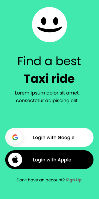 Careem clone login screen