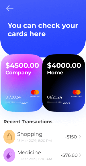Cash App Clone Cards Screen