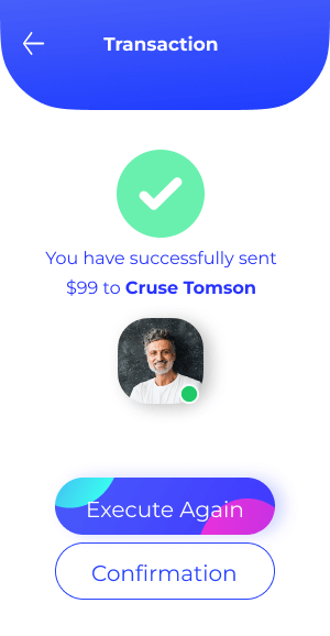 Cash App Clone Successful Money Transfer Screen