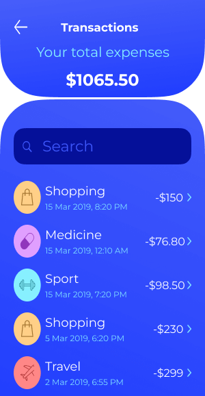 Cash App Clone Transactions History Screen