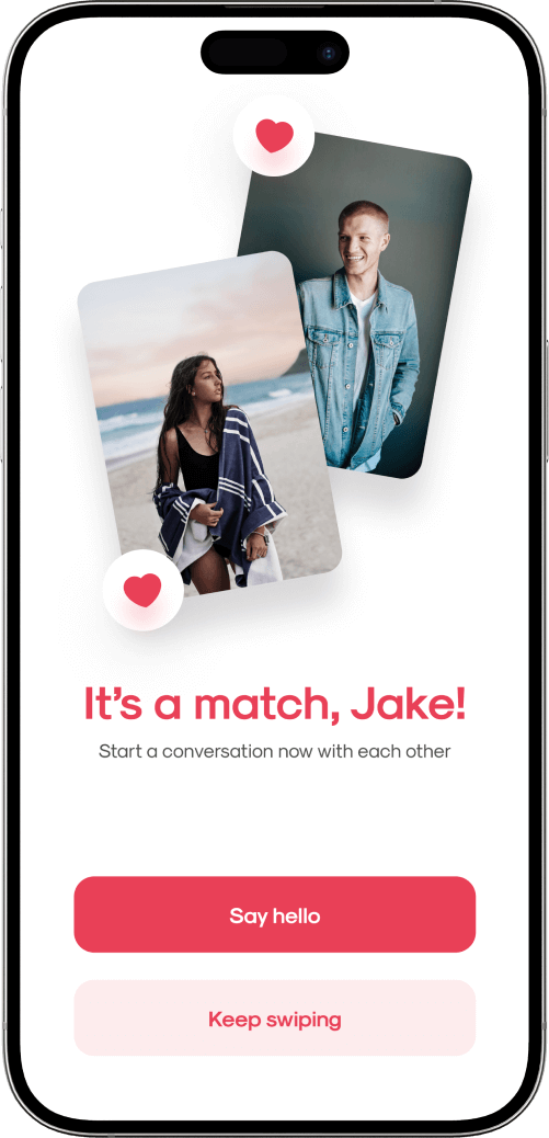 Dating app it is a match screen