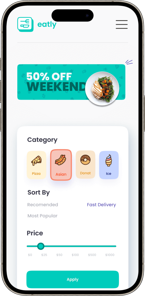 Deliveroo Clone Search Filters Screen