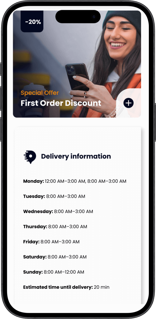 Doordash clone delivery details screen