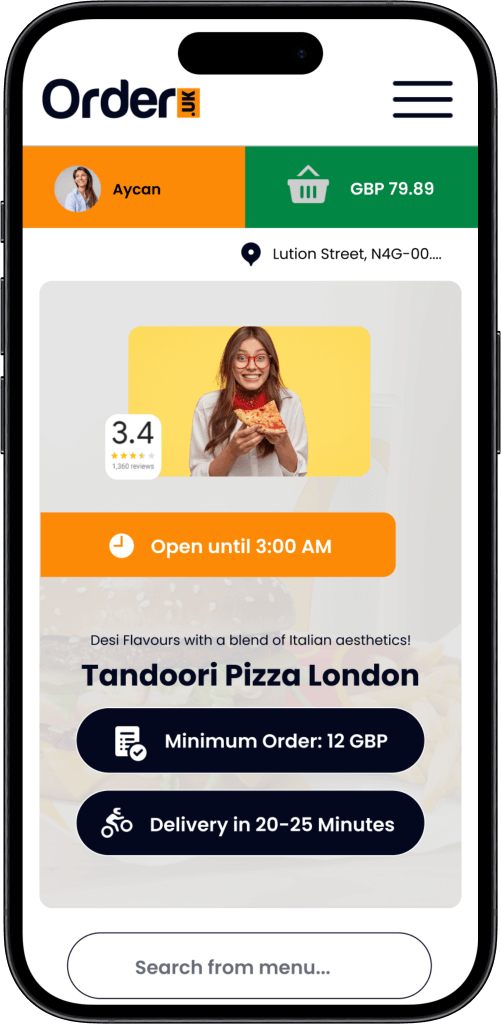 Doordash clone offers screen