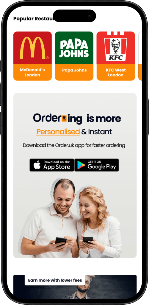 Doordash clone popular restaurants screen