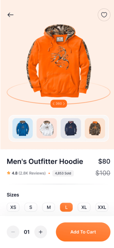 Ebay clone product screen
