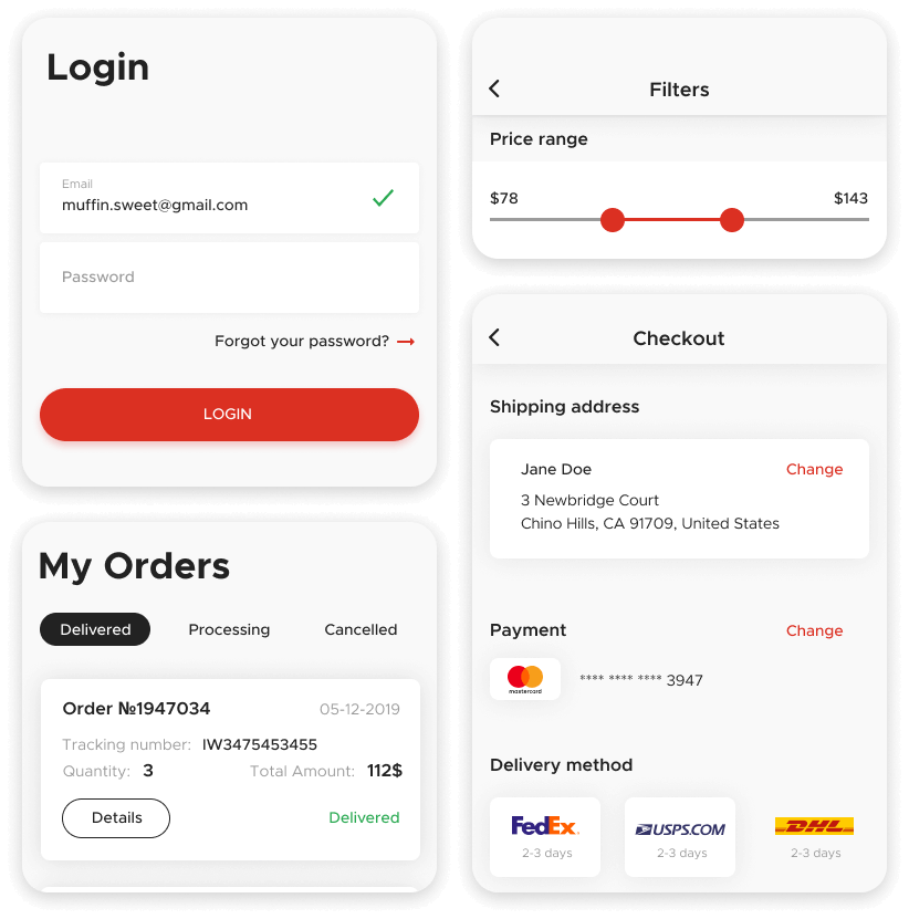 Ecommerce app features for users