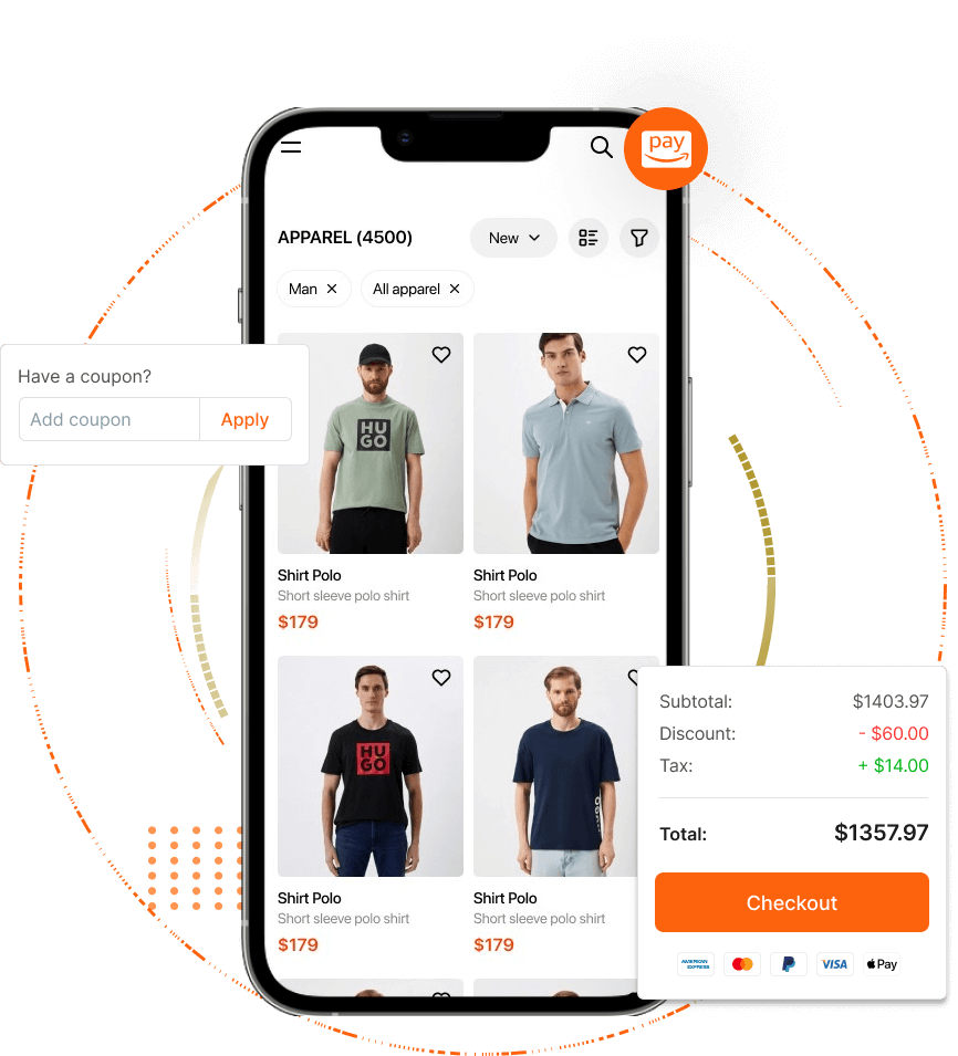 Etsy Clone Apparel listing app screen