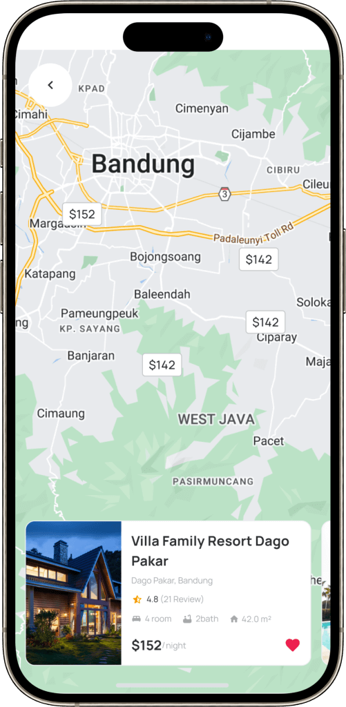 Expedia clone map screen