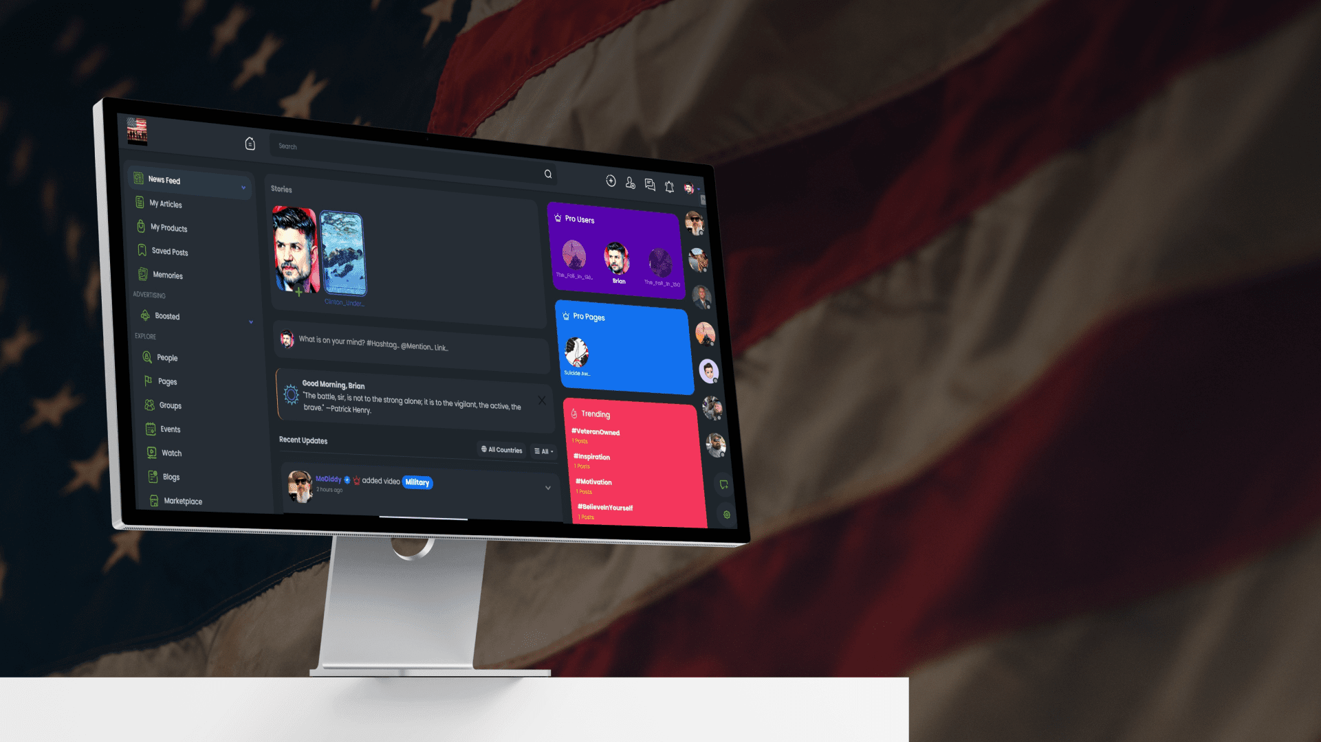 Fall In Veteran social media