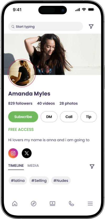 Fancentro clone creator profile screen