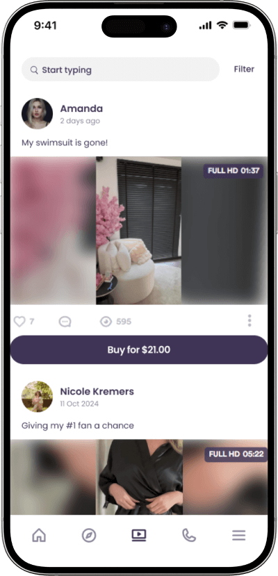 Fancentro clone subscription screen