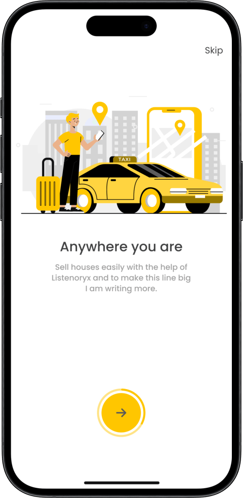 Find driver near you app screen