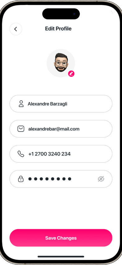 Foodpanda clone profile screen