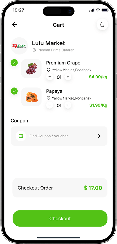 FreshDirect clone my cart screen