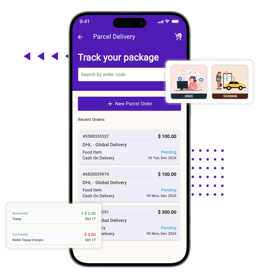 Gojek clone order tracking feature
