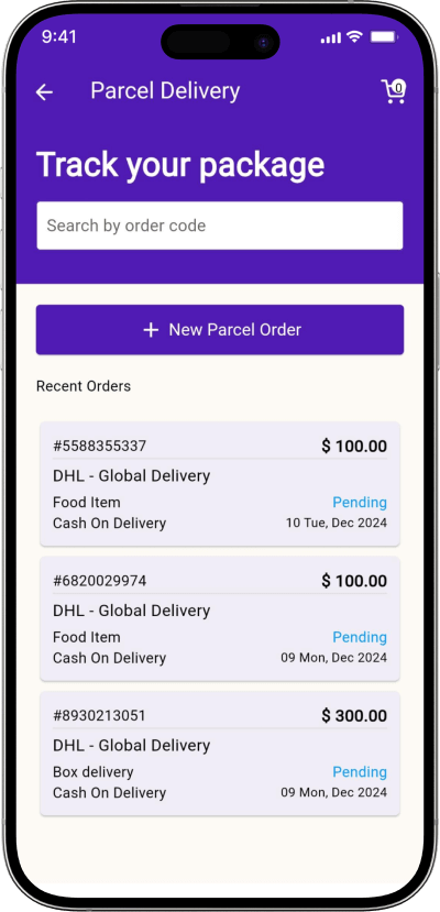 Gojek clone order tracking screen