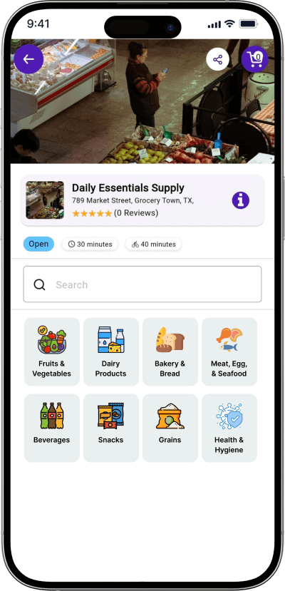 Gojek clone product category screen