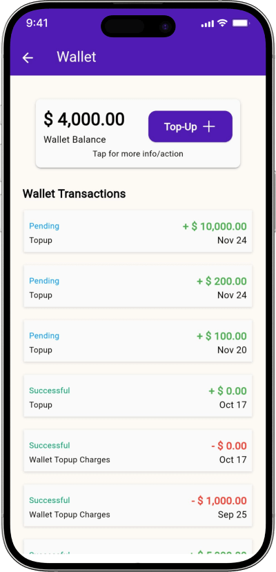 Gojek clone wallet screen