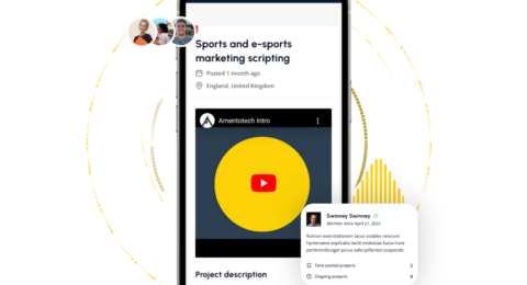 Upwork clone for recruiters app screen