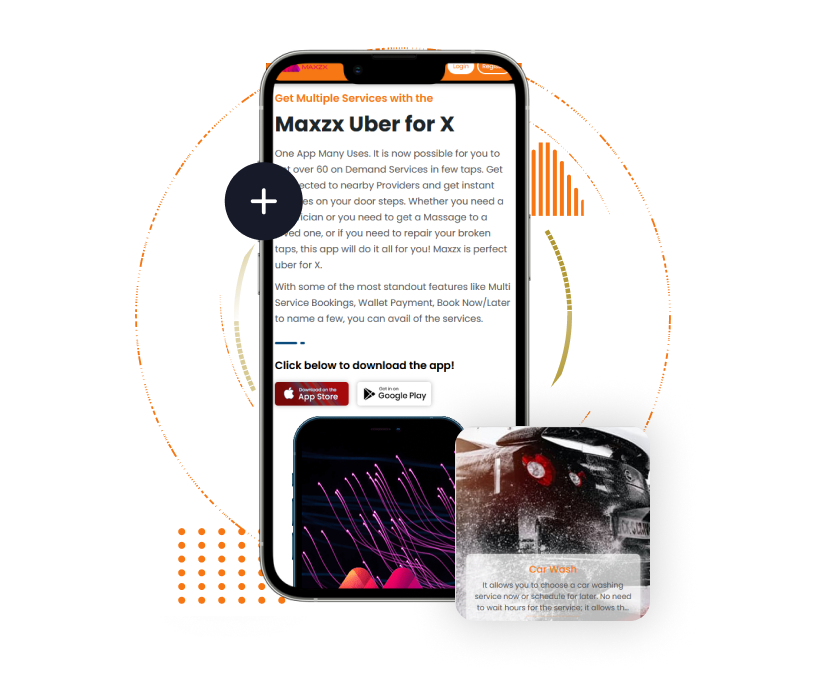 Uber for X clone customer app features