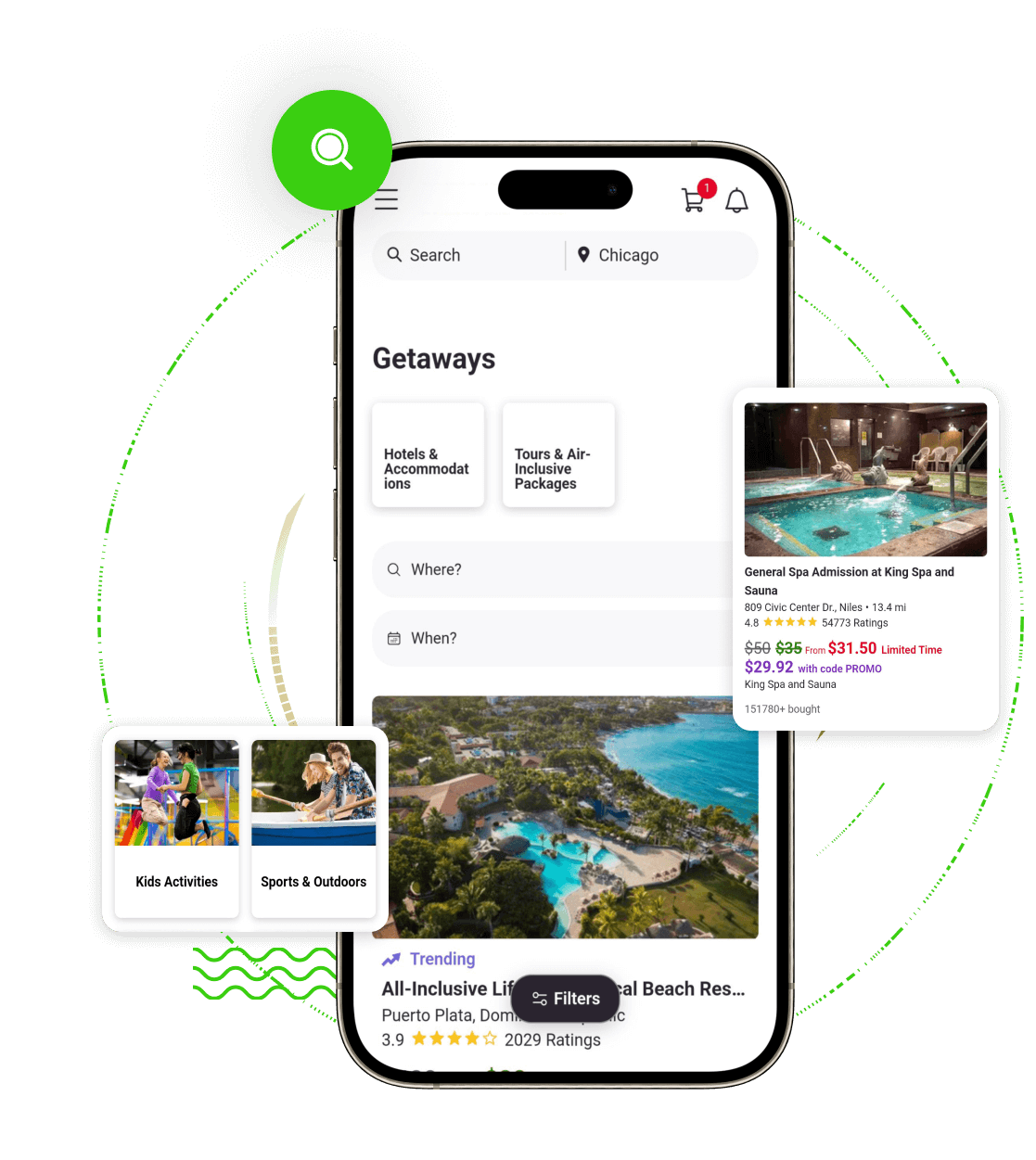 Groupon clone gateways and bookings screen