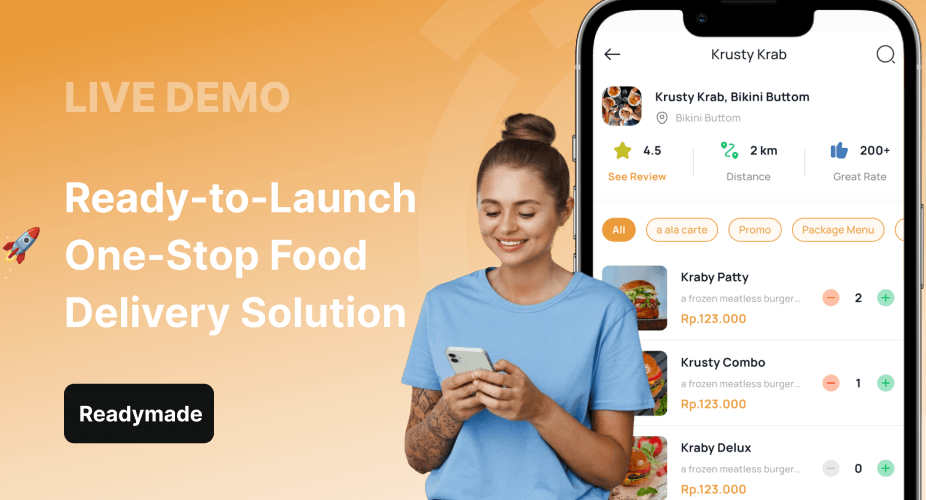 Grubhub clone app demo