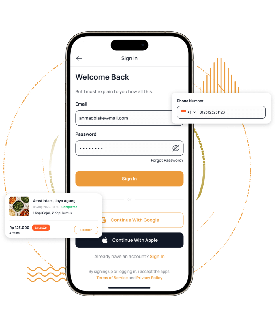 GrubHub Clone Customer App Features