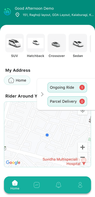 Indriver clone app Trip details screen