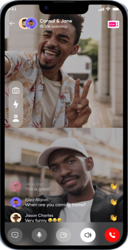 Instagram Clone Go Live Screen