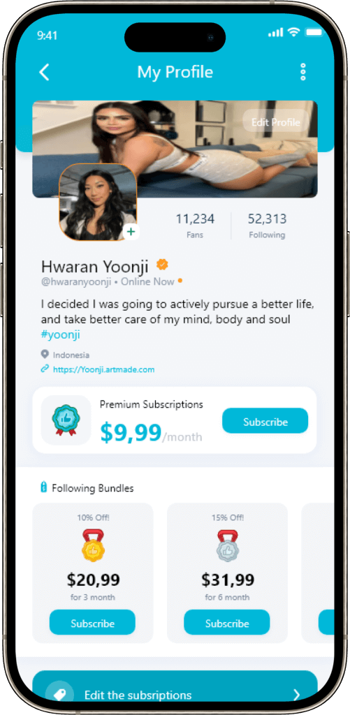 IsMyGirl Clone Creator Profile Screen