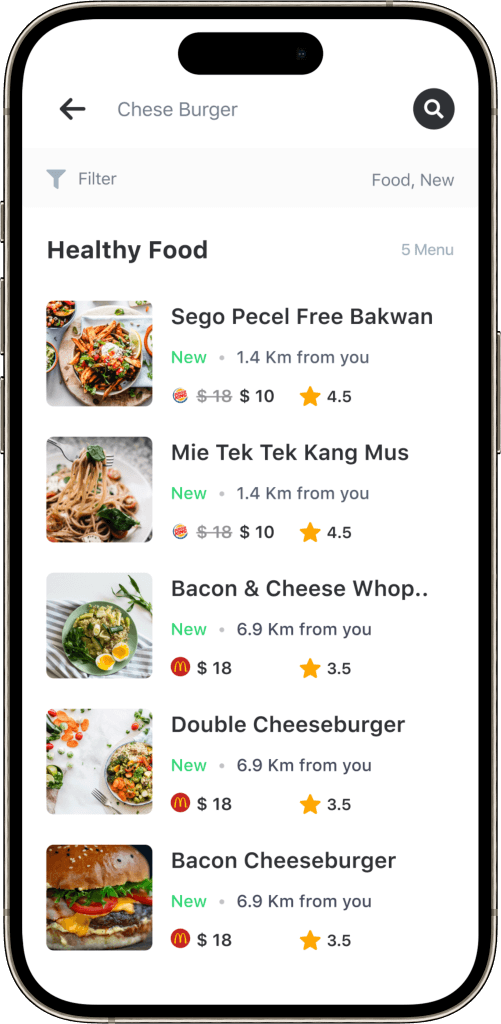 JustEat Clone category screen