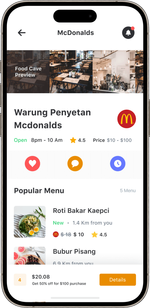 JustEat Clone list screen