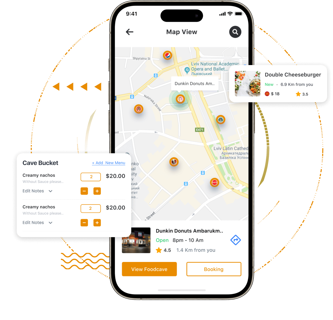 JustEat Clone Restaurant and Delivery Driver App Features