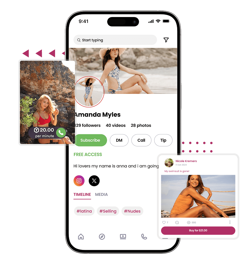 JustForFans Clone creator profile and details feature