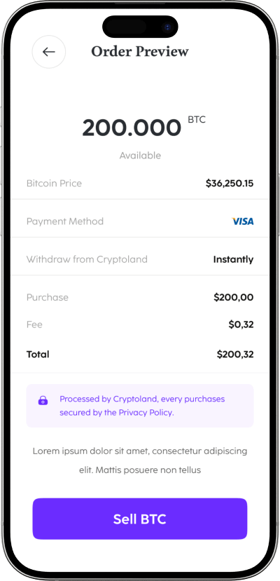 LocalCryptos clone order preview screen