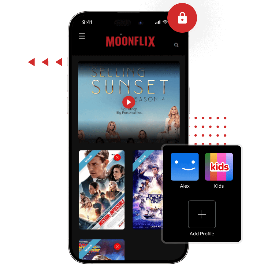 Netflix clone personalized user profiles