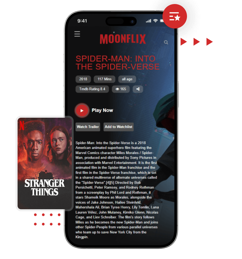 Netflix clone stream shows and movies