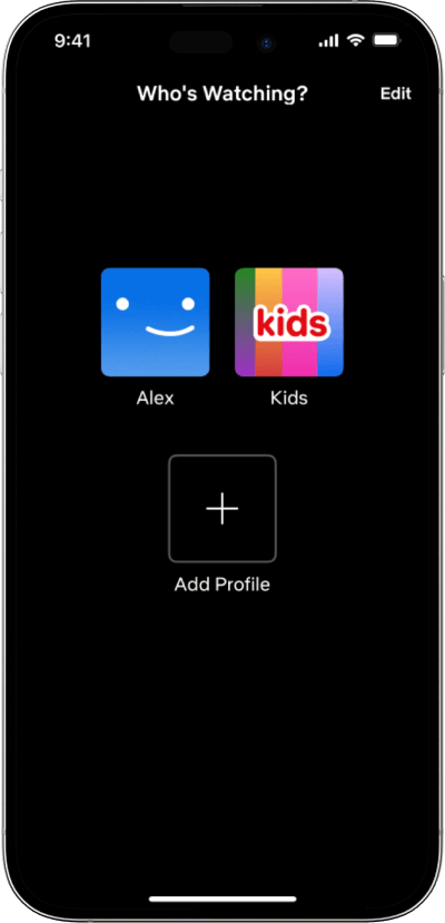 Netflix clone who's watching screen