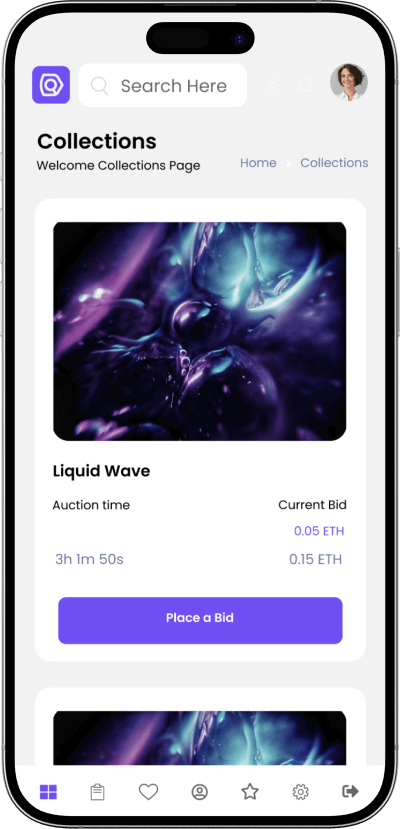 OpenSea Clone collections screen