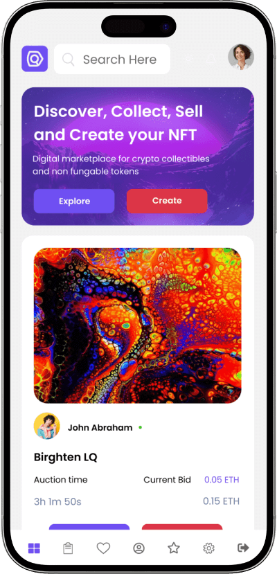 OpenSea Clone home screen