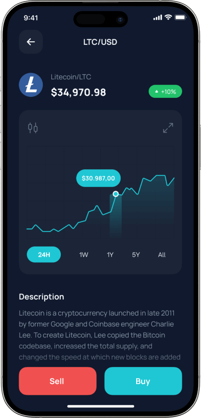 Pancakeswap clone crypto details screen