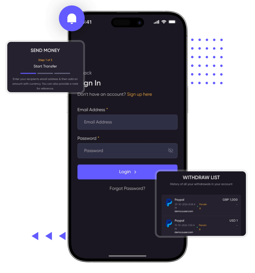 PayPal Clone Basic Features