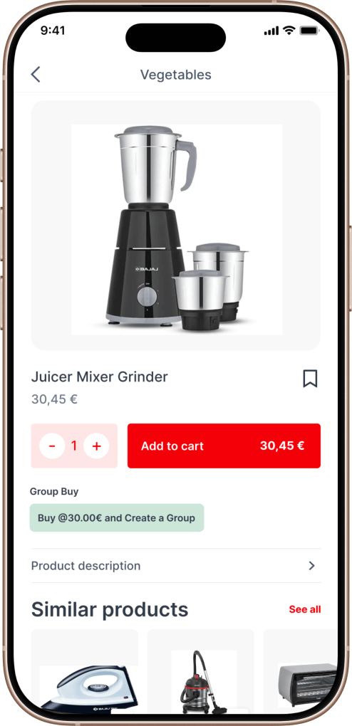 Pinduoduo clone buy home appliances screen